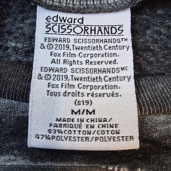 Edward Scissorhands Oversized Cropped Sweatshirt - Picture 5 of 7